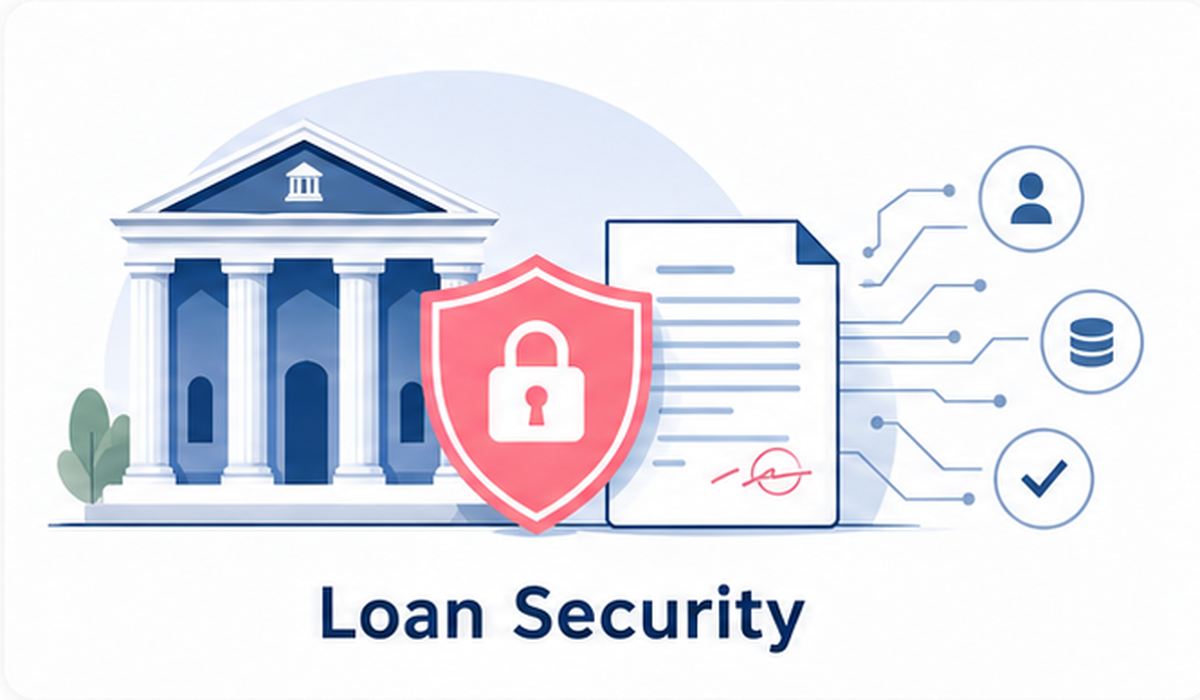 Digital bank loan security management diagram